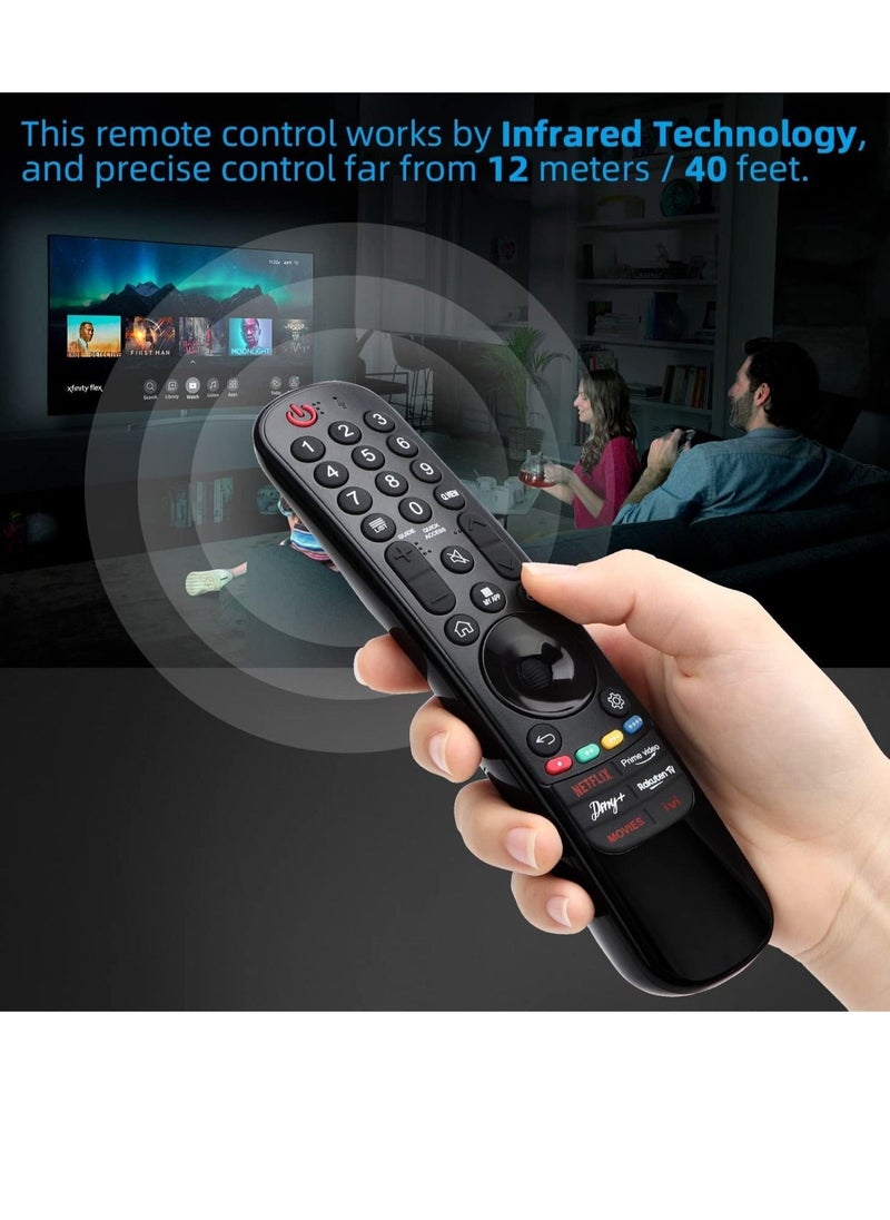 Universal for LG Magic Remote Control, Replacement for LG LED OLED LCD 4K UHD Smart TV, with Buttons for Netflix, Prime Video, Disney Plus, LG-Channels Button