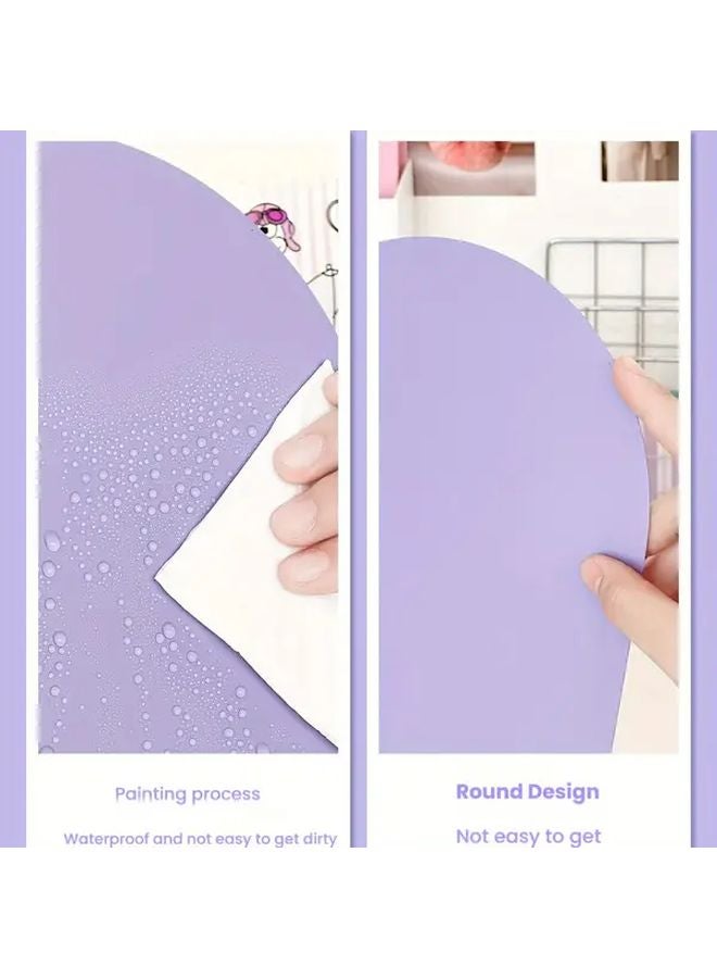 Purple Magnetic Message Board Set 4 Pieces Double Sided Memo Whiteboard - Image 5