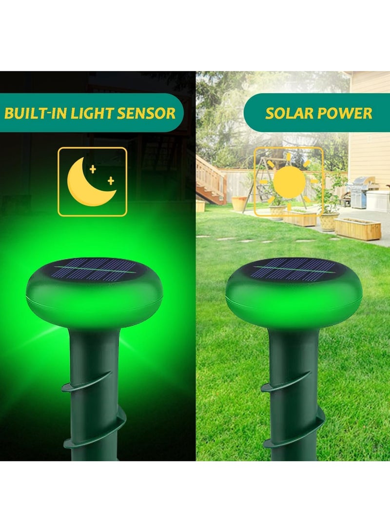 KASTWAVE Solar Mole Repellent, 2 Pack Ultrasonic Vole Chaser, Easy Install Mole Deterrent, Effective Repels Foxes and lizards, Quiet Outdoor Vibration Deterrent for Pests, Snake, Racoon, Armadillo - Image 2