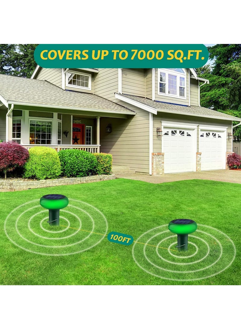 KASTWAVE Solar Mole Repellent, 2 Pack Ultrasonic Vole Chaser, Easy Install Mole Deterrent, Effective Repels Foxes and lizards, Quiet Outdoor Vibration Deterrent for Pests, Snake, Racoon, Armadillo - Image 5