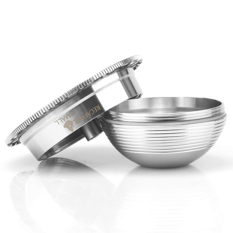 Stainless Steel Reusable Coffee Capsule Metal Refillable Coffee Pod Brewing Espresso 70ML240ZSMALL Compatible with Nespresso VertuoPlus XN903XN900 Vertuoline GCA1ENV135ENV150