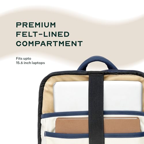 THE ASSEMBLY Assembly Stark Everyday Laptop Backpack, Premium Polyester with Felt-Lined 15.6" Compartment, USB Port, Trolley Sleeve, Ergonomic Back Blue - Image 4