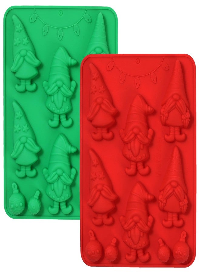 Ahorasky Christmas Silicone Mold for Baking - 2 Pack Christmas Candy Chocolate Molds for Handmade Soap, Chocolate, Jello, Cake Cupcake Decoration, Candy and Candles - Image 1