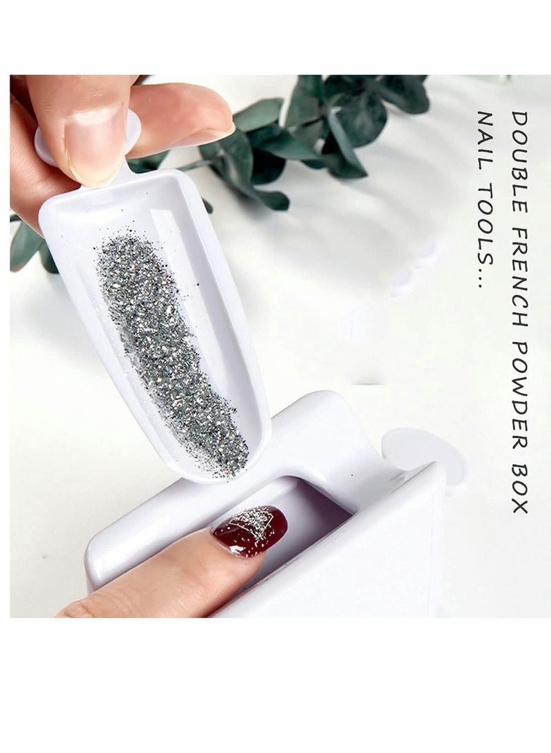 Portable Dip Powder Recycling Tray with Scoop, Nail Dip Container for DIY Nail Art, Includes Soft Colorful Brush for Manicure and Molding, Ideal Storage Box Tool. - Image 5