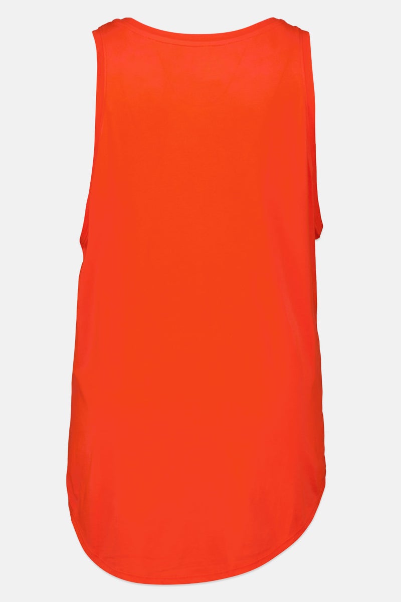 Nike تي شيرت تدريب بلا أكمام للنساء بحجم كبير، أحمر - Image 3