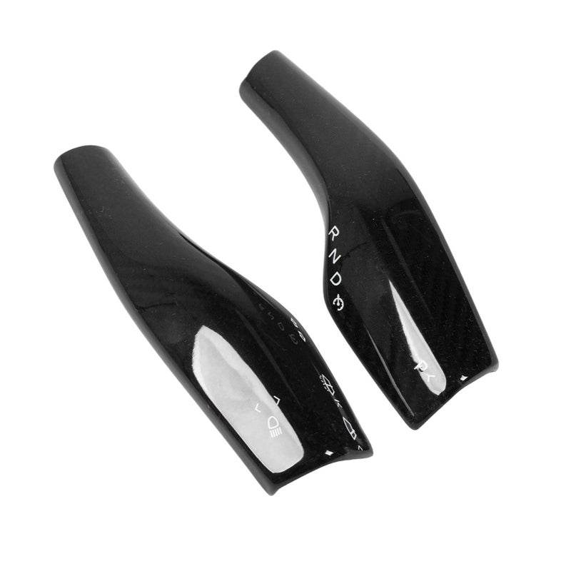 2PCS Steering Wheel Gear Shift Cover Real Carbon Fiber Scratch Proof Replacement for Tesla Model 3 Y 3K Twill Gloss - Image 5