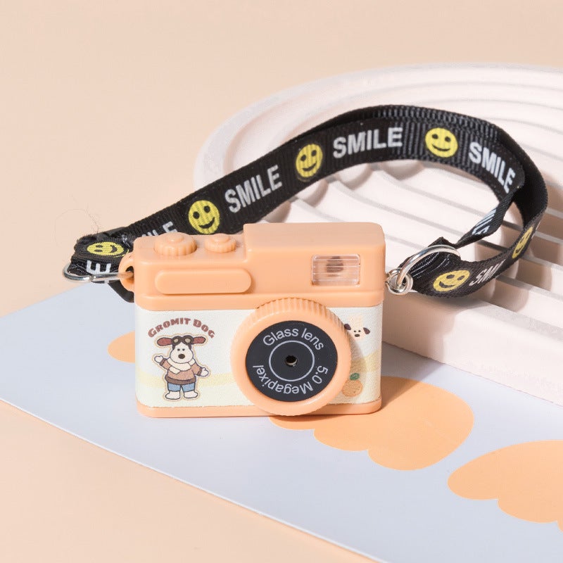 Cotton Doll Outfit With Flashing Sound-Making Shoulder Strap, Retro Mini Slr Camera Keychain With Light And Sound, - Image 1