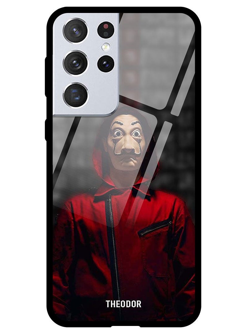 Theodor Protective Tempered Glass Case Cover Samsung Galaxy S21 ULTRA Red Jokar Mask - Image 1