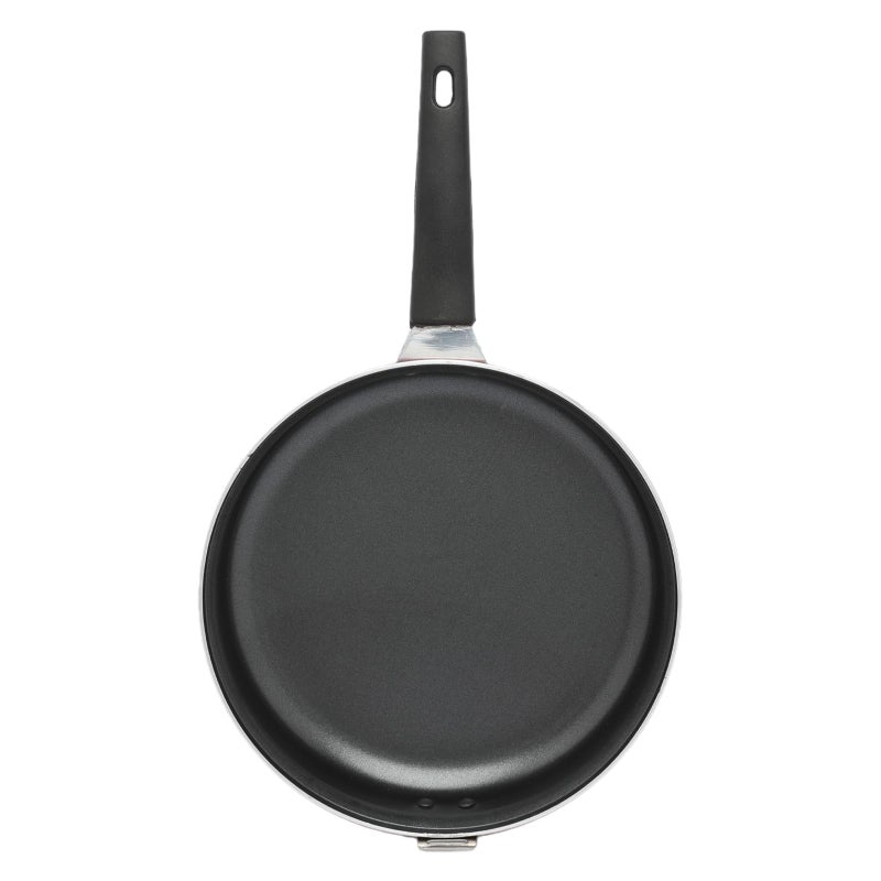 Bister Stripy Classy Double-Sided Omelette Pan 24cm - Red Aluminum Non-Stick Flip Pan with Teflon Coating, Hinged Handles & Clasp Lock - Image 3