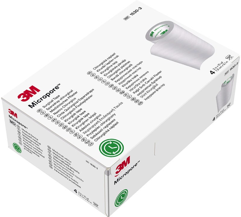 Micropore 3M Micropore Surgical Tape 15303 3 inch x 10 yard 75cm x 91m 4 rollsbox - Image 3