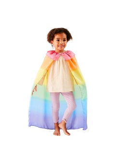 Sarah's Silks - Rainbow Cape For Kids Ages 3-8 | Montessori And Waldorf Toy Dress Up For Pretend Play | Birthday Gift For Boys And Girls  - Image 1