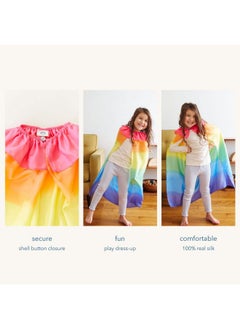Sarah's Silks - Rainbow Cape For Kids Ages 3-8 | Montessori And Waldorf Toy Dress Up For Pretend Play | Birthday Gift For Boys And Girls  - Image 3