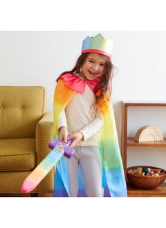 Sarah's Silks - Rainbow Cape For Kids Ages 3-8 | Montessori And Waldorf Toy Dress Up For Pretend Play | Birthday Gift For Boys And Girls  - Image 2