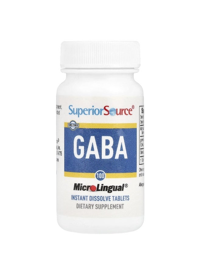 Superior Source, GABA, 100 mg, 100 MicroLingual® Instant Dissolve Tablets (Packaging may vary) - Image 3