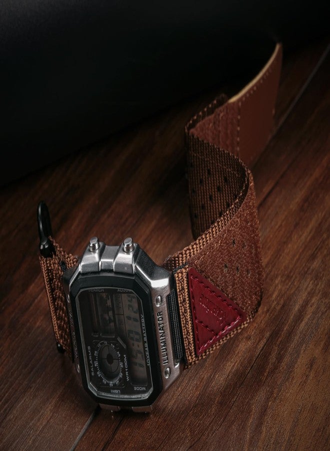 DAVILANE 18mm Watch Band Strap for Casio AE-1000W AE-1200 AE-1300 AEQ-110W AQ-S800W MRW-200H SGW-300H SGW-400H W-216H W-218H W-735H, Super Rugged Nylon Sports Strap - Image 5