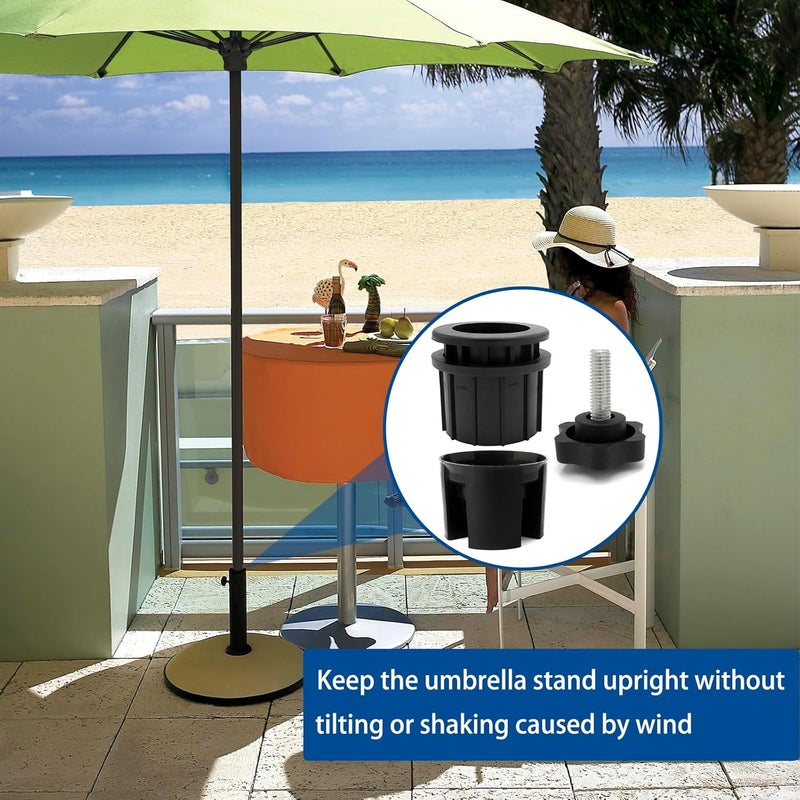 GHAMYEE 8PCS Umbrella Base Stand Hole Ring Plug Cover and Cap Patio Umbrella Stand Replacement Parts Umbrella Stand Base Insert Umbrella Pole Fastening Cap for Outdoor Patio Heavy Umbrella Base - Image 5