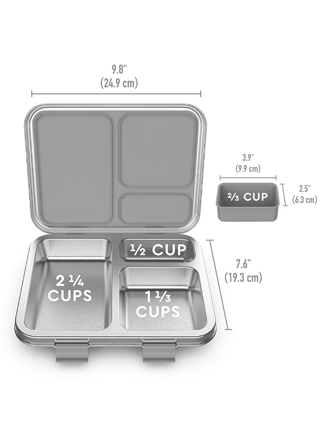 Bentgo Kids Stainless Steel Lunch Box -  Silver  - Image 3