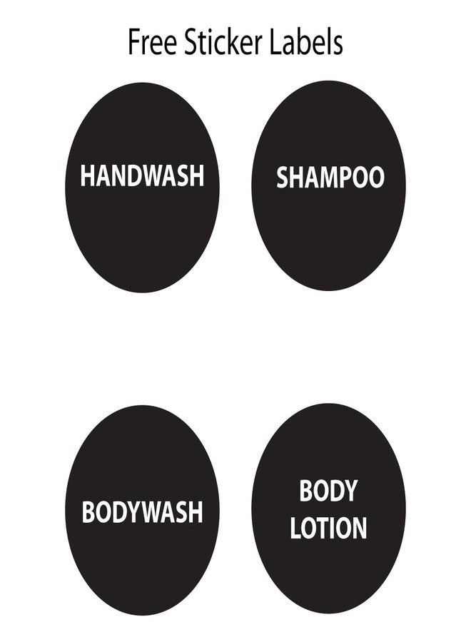 Forest Clay Empty Plastic Smooth Pump Bottles Portable Clear Small Cylinder Shampoo Lotion Pump Bottle Dispenser Durable Refillable Containers for Liquid Soap, Oil -500 ml Pack of 2 (Black) - Image 2