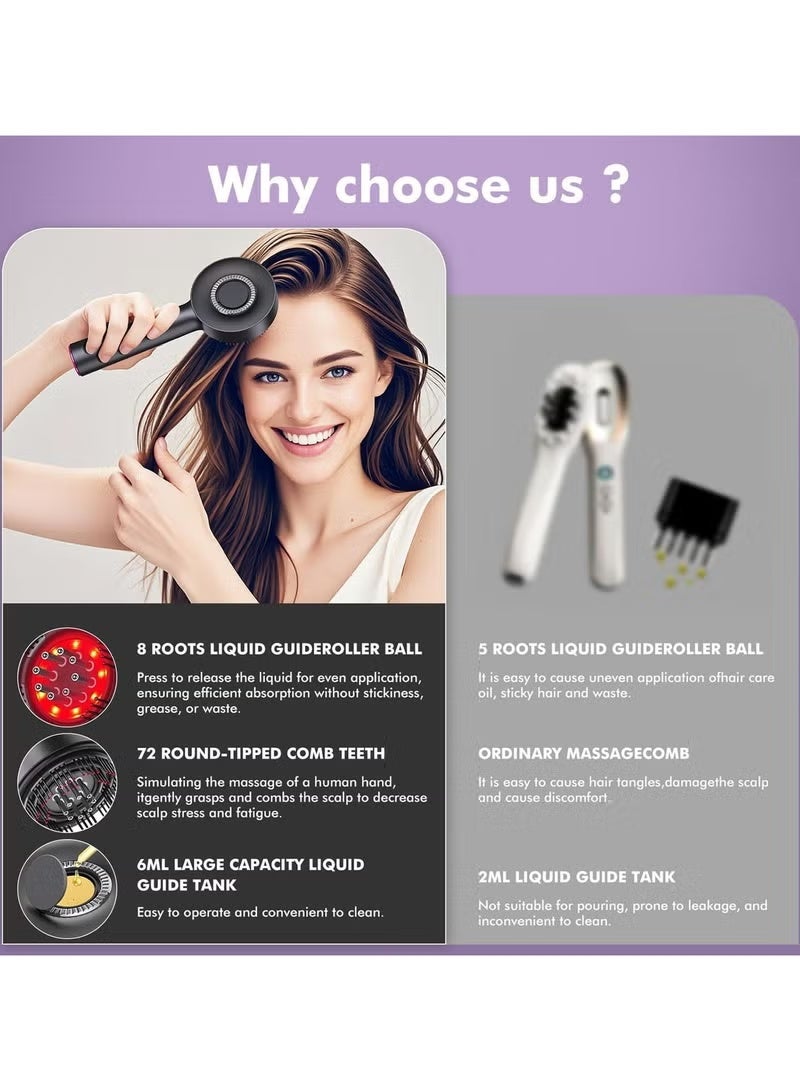 GENNEXT Scalp Massager Brush with Oil Applicator, Cordless Electric Hair Scalp Massager, Shiatsu Head Massage, IPX7 Waterproof, Portable Deep Head Massager Comb For Hair Growth & Head Relaxation. - Image 5