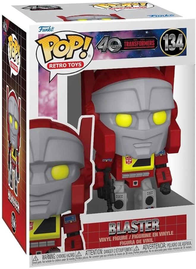Funko Funko Pop! Movies: Transformers 40th Years - Blaster (Retro Toys) #134 