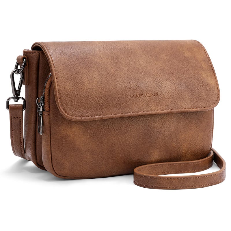 GAEKEAO Crossbody Bags for Women Crossbody Purses Vegan Leather Cell Phone Purse Travel Shoulder Bag Handbags with Card Slots - Image 1