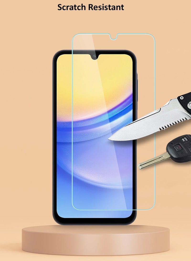Techie HD Tempered Glass Screen Protector for Samsung Galaxy A15 5G - Anti Reflection Anti Bubbles 9H Hardness 0.33 mm Rounded Edges Easy Installation - Image 5