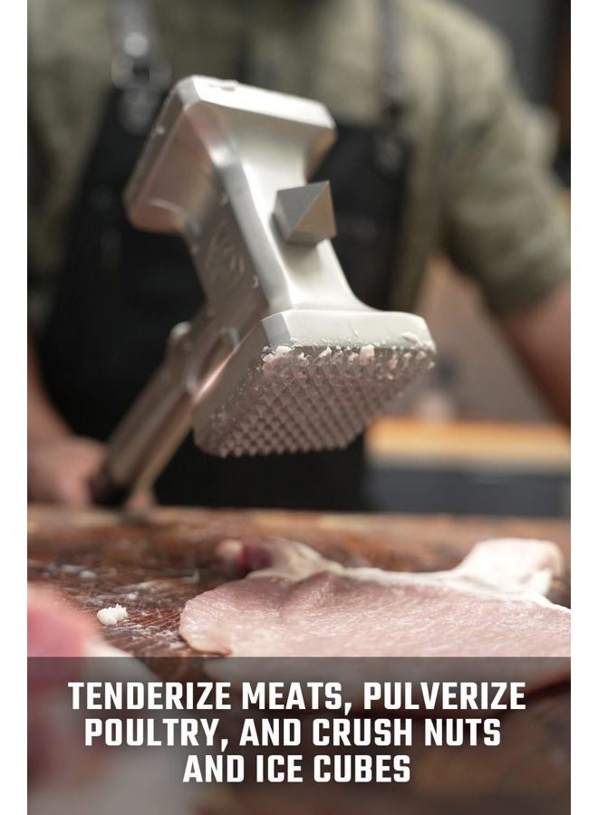 Dalstrong Meat Tenderizer Tool - Dual Sided, Heavy Duty & Extra-Large Meat Hammer - High-Carbon Stainless Steel - Meat Mallet - Pounder - G10 Handle - Image 3