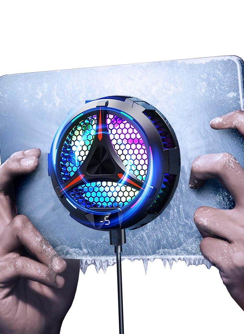 iPad Cooler,Magnetic Tablet Cooler for ipad/surface pro/Samsung Tab,Compatible for Steam Deck,Universal Radiator with Temperature Display for Mobile Gaming,Tiktok Live Streaming  - Image 1