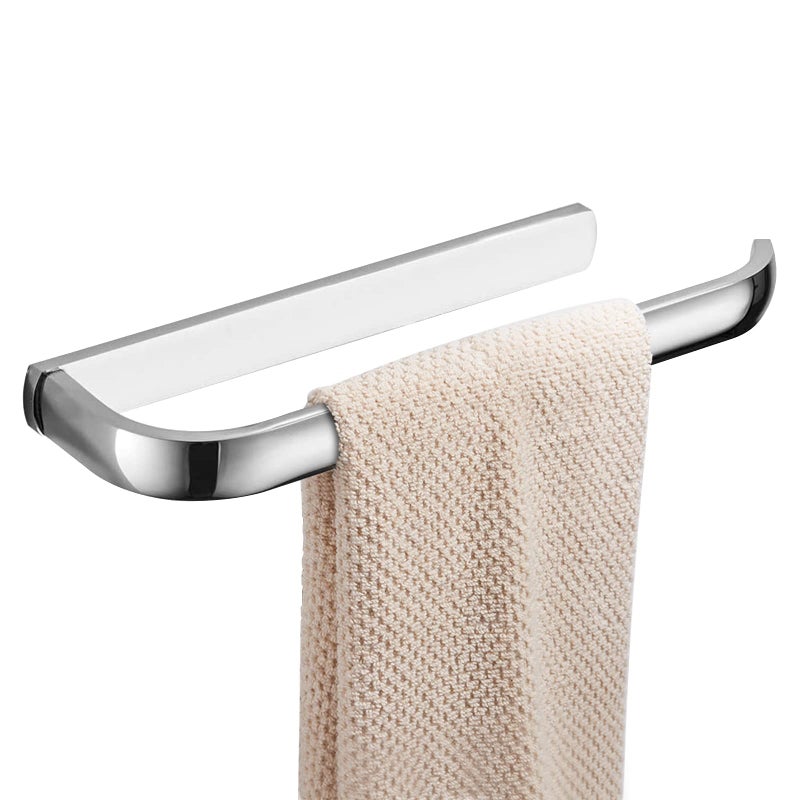 BESy Brass Hand Towel Bar for Bathroom Polished Chrome Bathroom Accessories Fixtures, Rustproof Wall Mounted Towel Rack Hanger, 12 Inch - Image 1