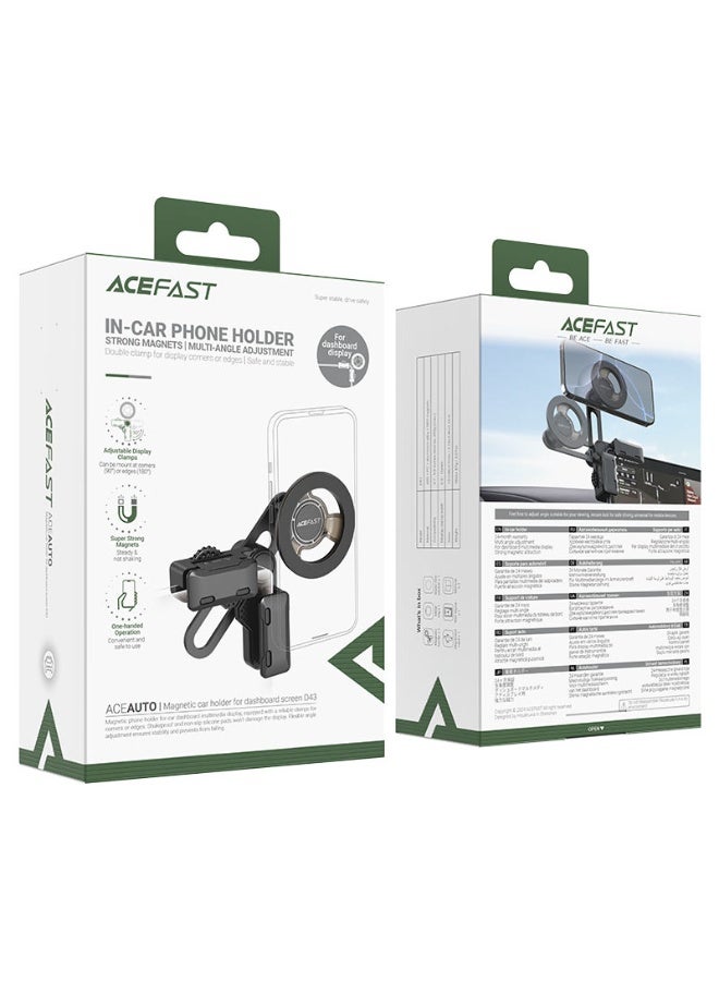 ACEFAST Magnetic Car Phone Holder D43, Powerful magnets, Multi-angle Adjustment, In-Car Dashboard Multimedia Display, Widely Compatible - Black - Image 5