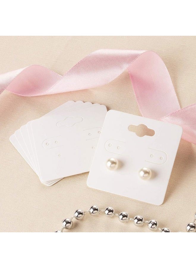Juvale Earring Cards - 200-Pack Hanging Earring Card Holder, Paper Jewelry Display Cards for Earrings, Ear Studs, White, 2 x 2 Inches - Image 5