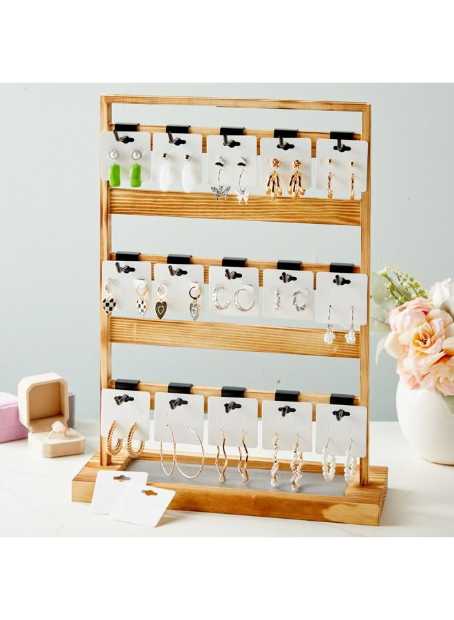 Juvale Earring Cards - 200-Pack Hanging Earring Card Holder, Paper Jewelry Display Cards for Earrings, Ear Studs, White, 2 x 2 Inches - Image 3