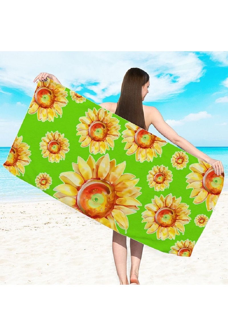 Y&D Microfiber Beach Towel,Quick Fast Dry Super Bath Towels Absorbent Blanket,Suitable For Travel,Camping,Pool 