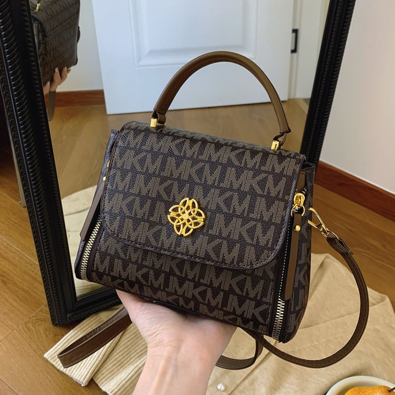 High-Grade Printed Bag Women'S 2024 New Arrival Shoulder Crossbody Bag Vintage Letter Fashionable All-Match Small Square Bag - Image 1