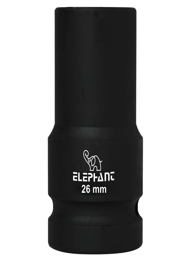 Elephant Metal 1 Inch Square Drive STD Impact Socket 6-Point 90 mm Length 26 mm Size - Image 1