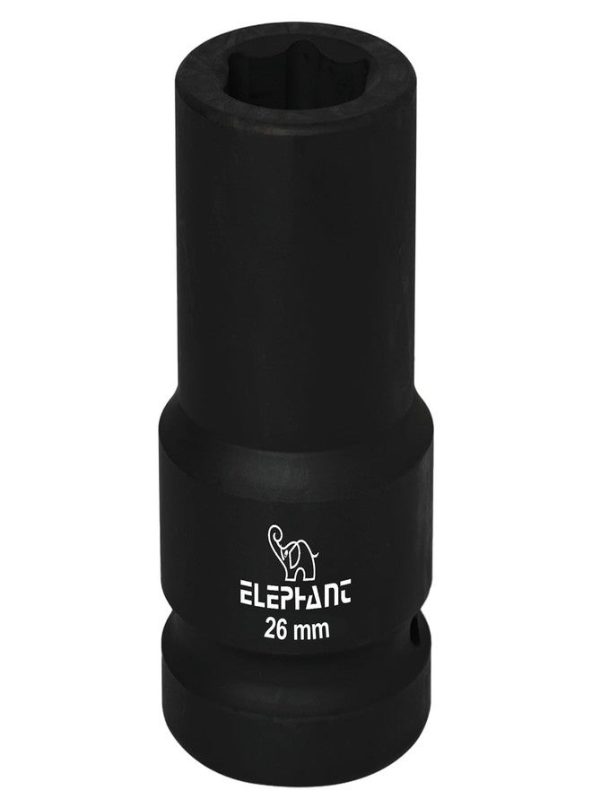 Elephant Metal 1 Inch Square Drive STD Impact Socket 6-Point 90 mm Length 26 mm Size - Image 3
