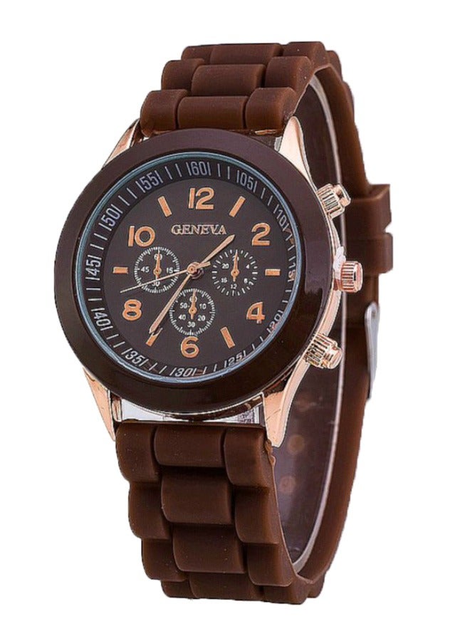 Geneva Round Dial Silicone Chronograph Watch NSSB037001495