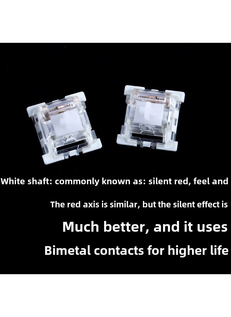 Generic Mechanical Keyboard Switches Multicolor Hotswap High white shaft (double contact-silent shaft) 