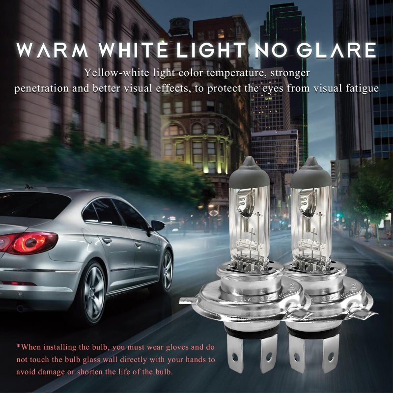 Wevdn 2 PCS Bright H4 Led Headlight Bulbs, 12V 100W 6000K Waterproof Car Fog Light Bulbs, Efficient Plug-and-Play High Beam Low Beam Bulb Replacement for Cars SUVs Trucks (White) - Image 5