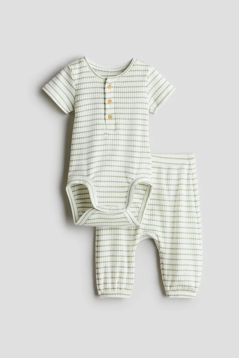 اتش اند ام 2-piece cotton jersey set