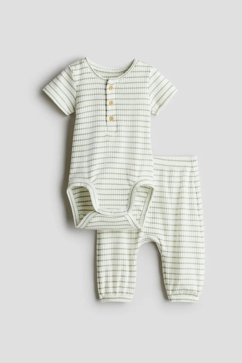 اتش اند ام 2-piece cotton jersey set
