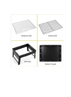 Portable Barbecue Charcoal Grill Black/Silver 35x26x6cm - pzsku/ZB66665BC088157A6176EZ/45/_/1715066306/e4322efd-183b-49cb-8c29-d1d686530141