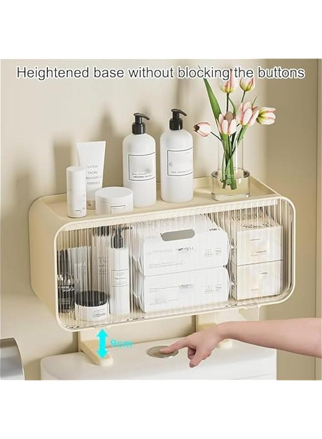 MIXDE 2-Tier Bathroom Organizer Over Toilet, Modern Bathroom Organizer Over Toilet, Free Standing Bathroom Organizer, for Most Toilets - Image 5