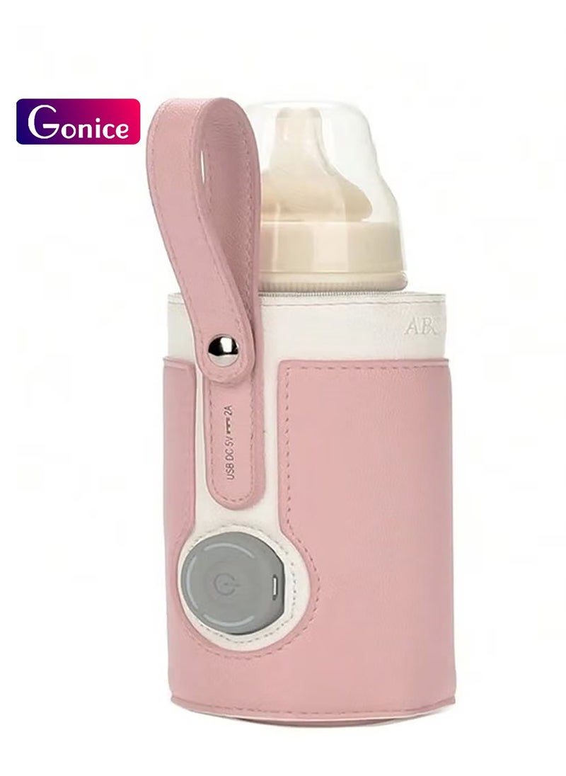 Gonice Intelligent Baby Bottle Warmer With 3 Grades Temperature Adjustment For Baby, Pink  - Image 1