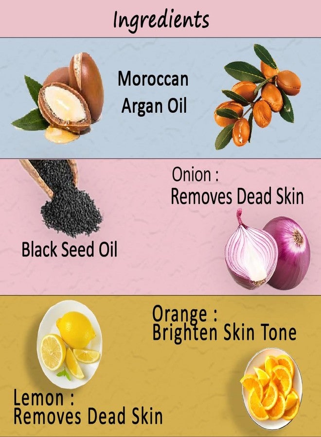 TRUNEXT Moroccan Argan Black Hair Fall Control Shampoo, Onion Black Seed Hair Oil original, Vitamin C Foaming Facewash For Oily Skin Women Skin Care 60ml (Combo Pack Of 3) - Image 5