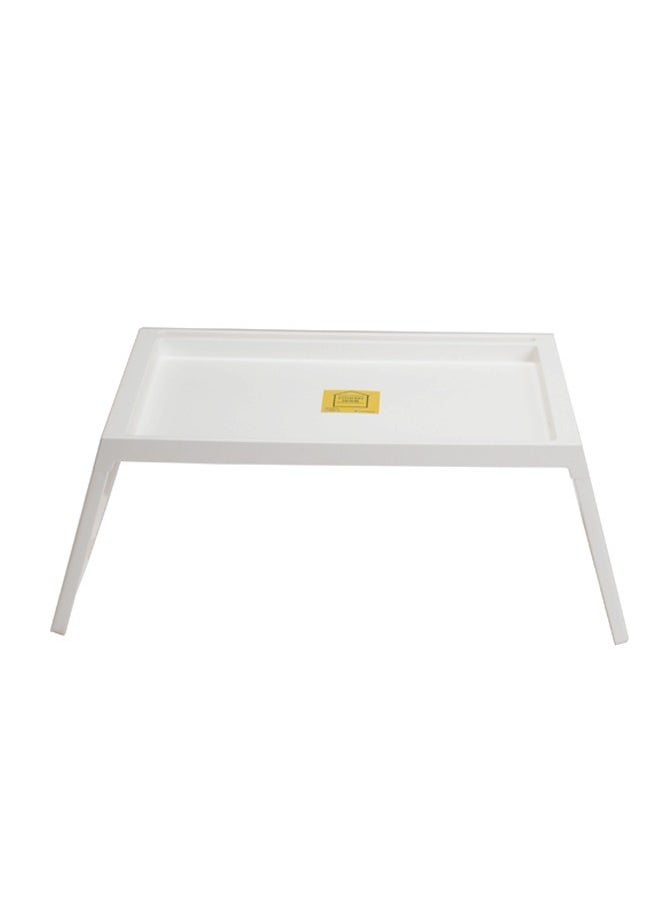 كونسيبت هوم طقم طاولة سرير قابل للطي مكون من قطعتين باللون الأبيض 68x35.8x27.5 سم  - Image 4