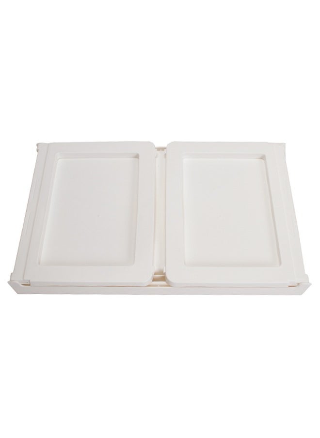 كونسيبت هوم طقم طاولة سرير قابل للطي مكون من قطعتين باللون الأبيض 68x35.8x27.5 سم  - Image 3