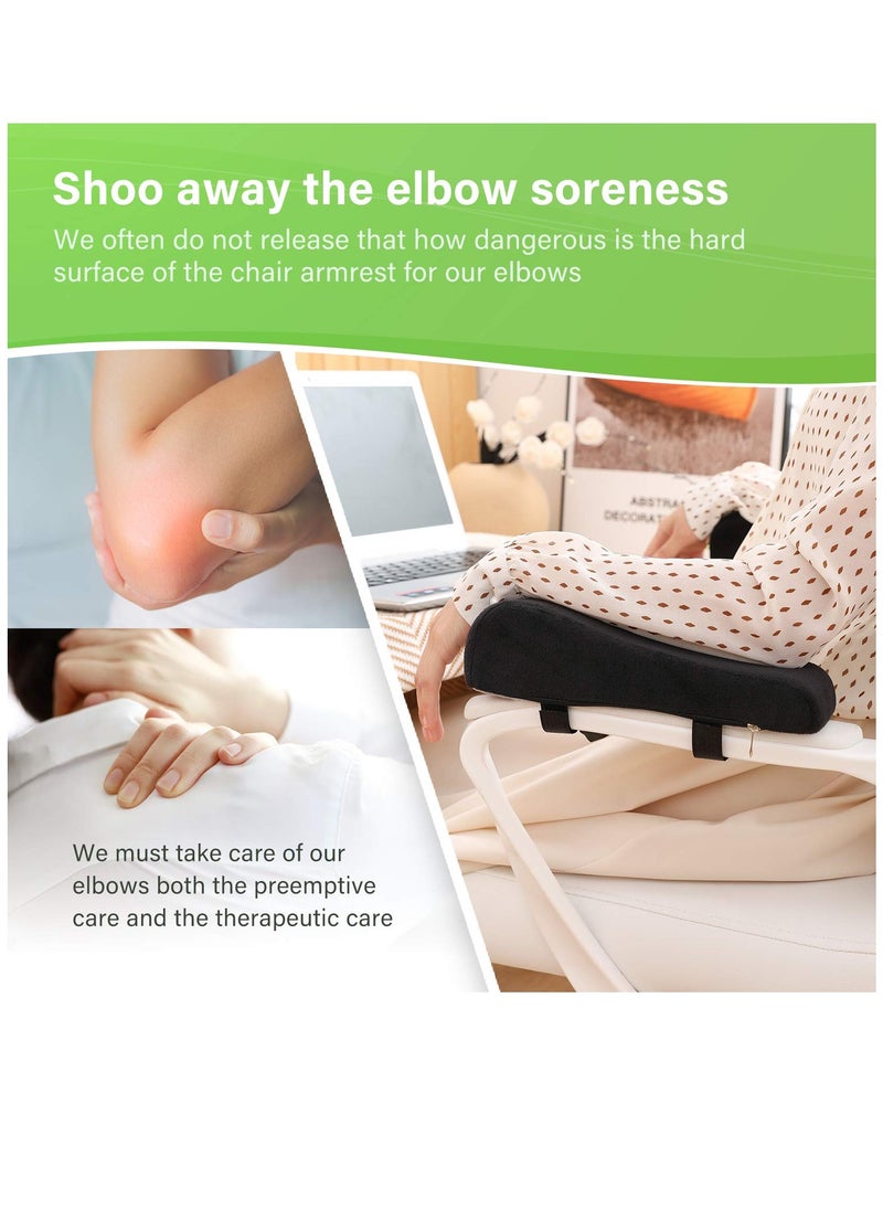 Arabest Chair Ergonomic armrest Cushions Elbow Pillow Pressure Relief Office Chair Gaming Chair armrest with Memory Foam armrest Pads 2-Piece Set of Chair  - Image 2