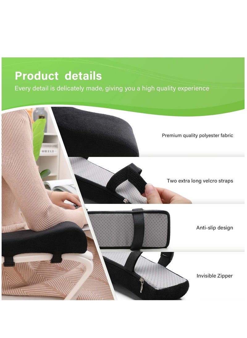Arabest Chair Ergonomic armrest Cushions Elbow Pillow Pressure Relief Office Chair Gaming Chair armrest with Memory Foam armrest Pads 2-Piece Set of Chair  - Image 4