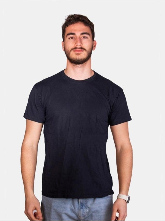 Çapıt Çapit Unisex 100% Cotton Standard Cut Zero Collar Short Sleeve Red T-Shirt  - Image 1